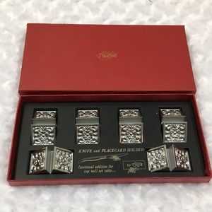 Carvel Hall Vintage Set of Knife and Placecard Holders